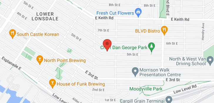map of 442 E 5TH STREET